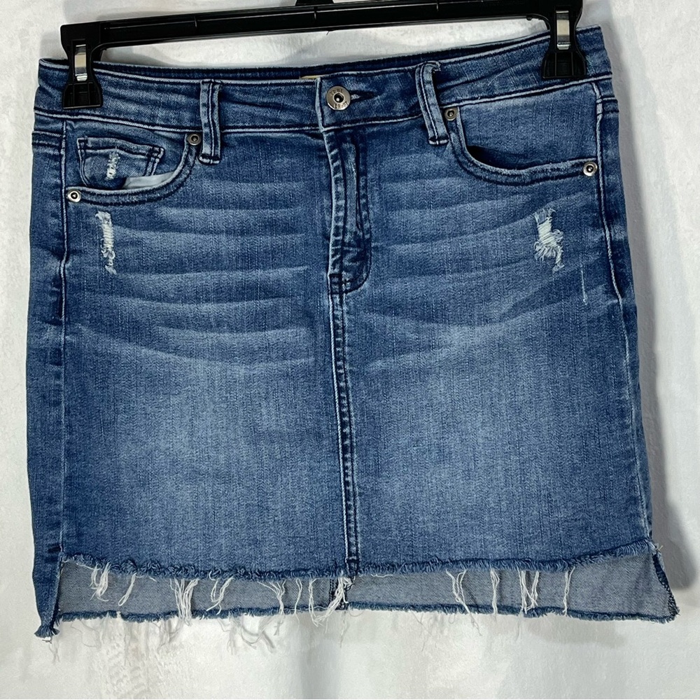True Craft Distressed‎ Denim Mini Skirt  Size 5